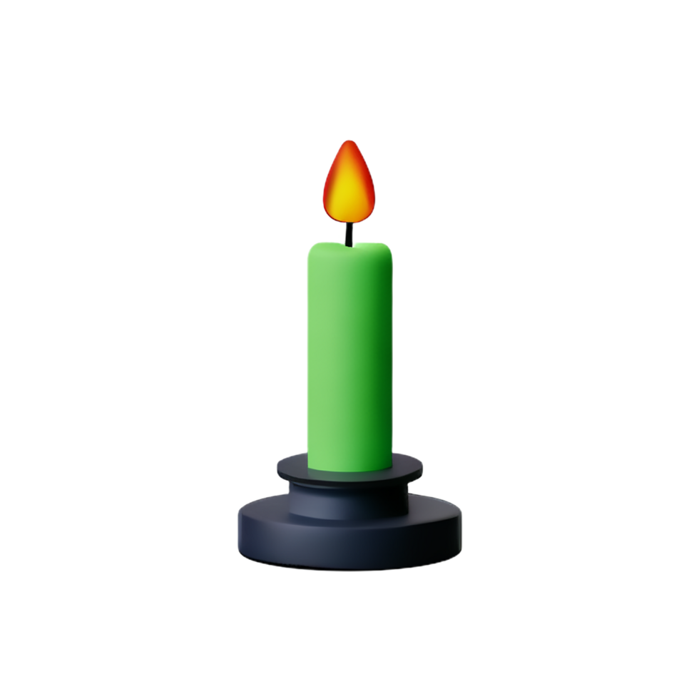 candle 3d rendering icon illustration png