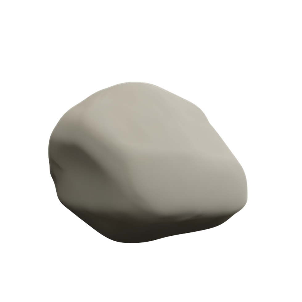 stone 3d rendering icon illustration png