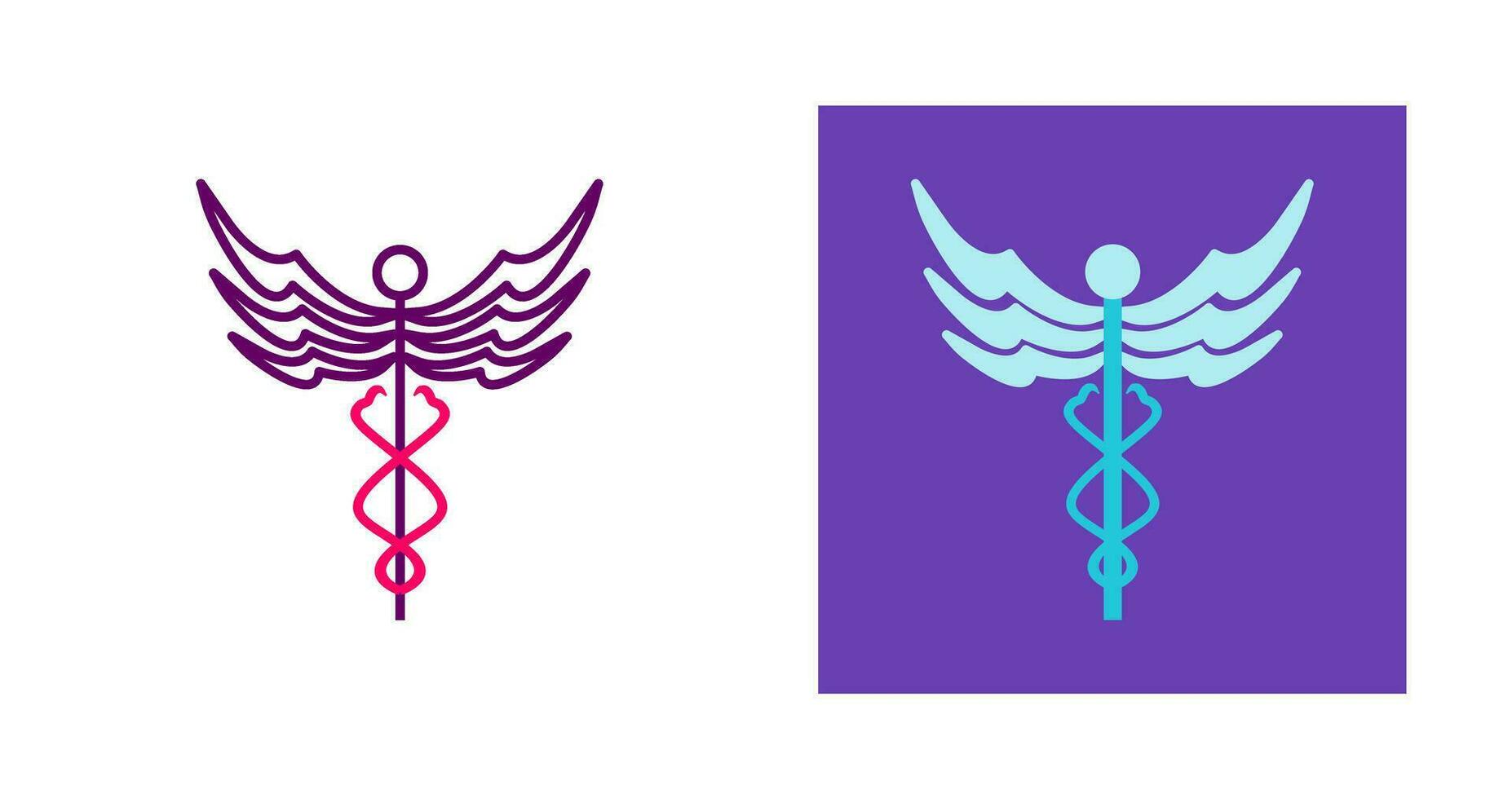 icono de vector de caduceo