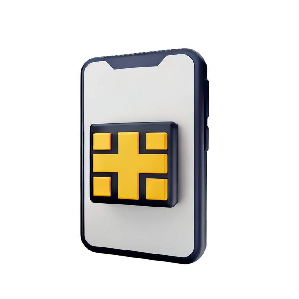 QR Code 3d rendering icon illustration png
