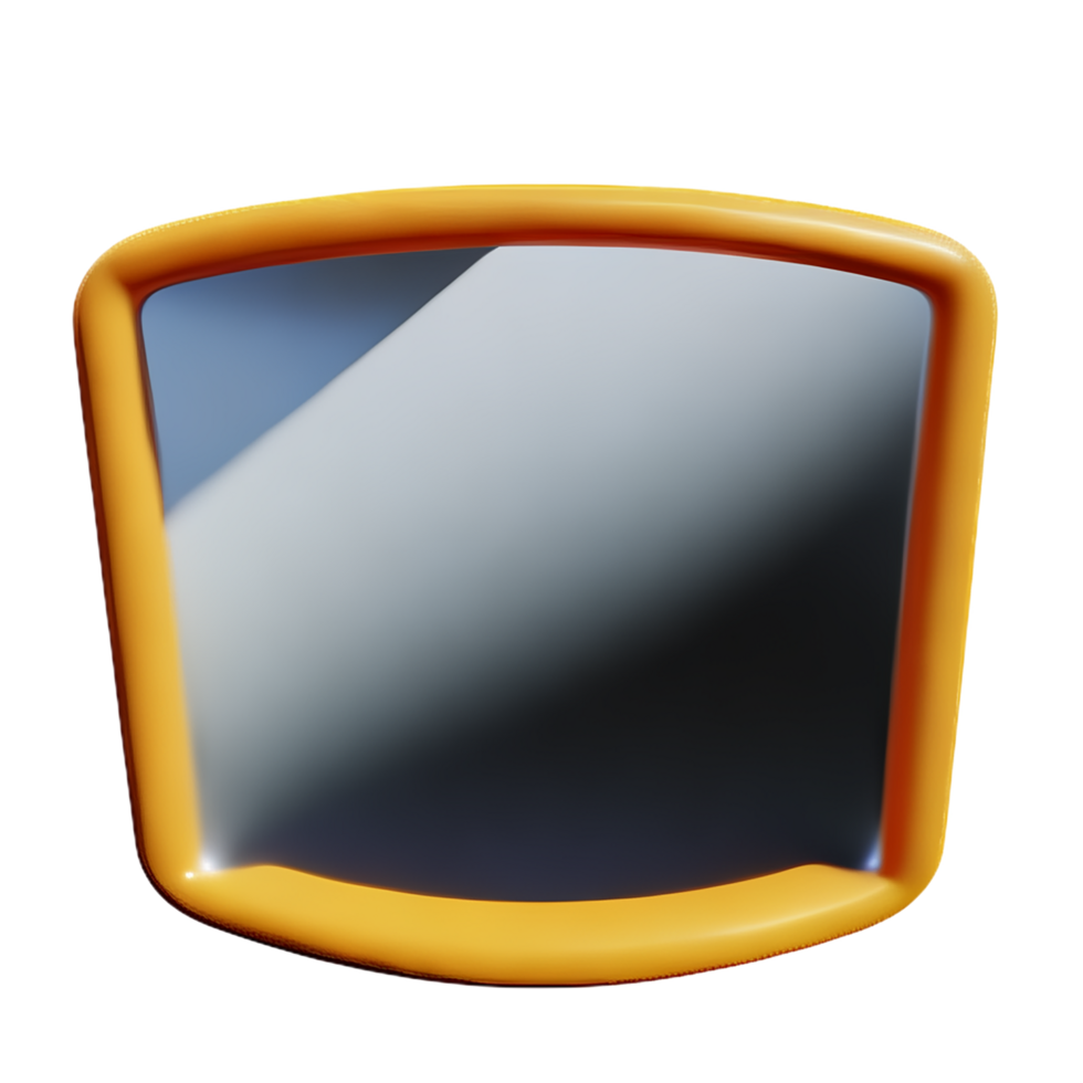 mirror 3d rendering icon illustration png