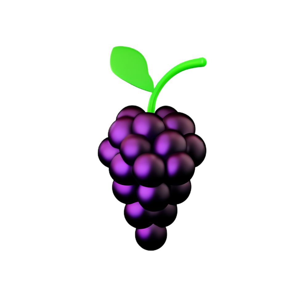 grain de raisin 3d le rendu icône illustration png