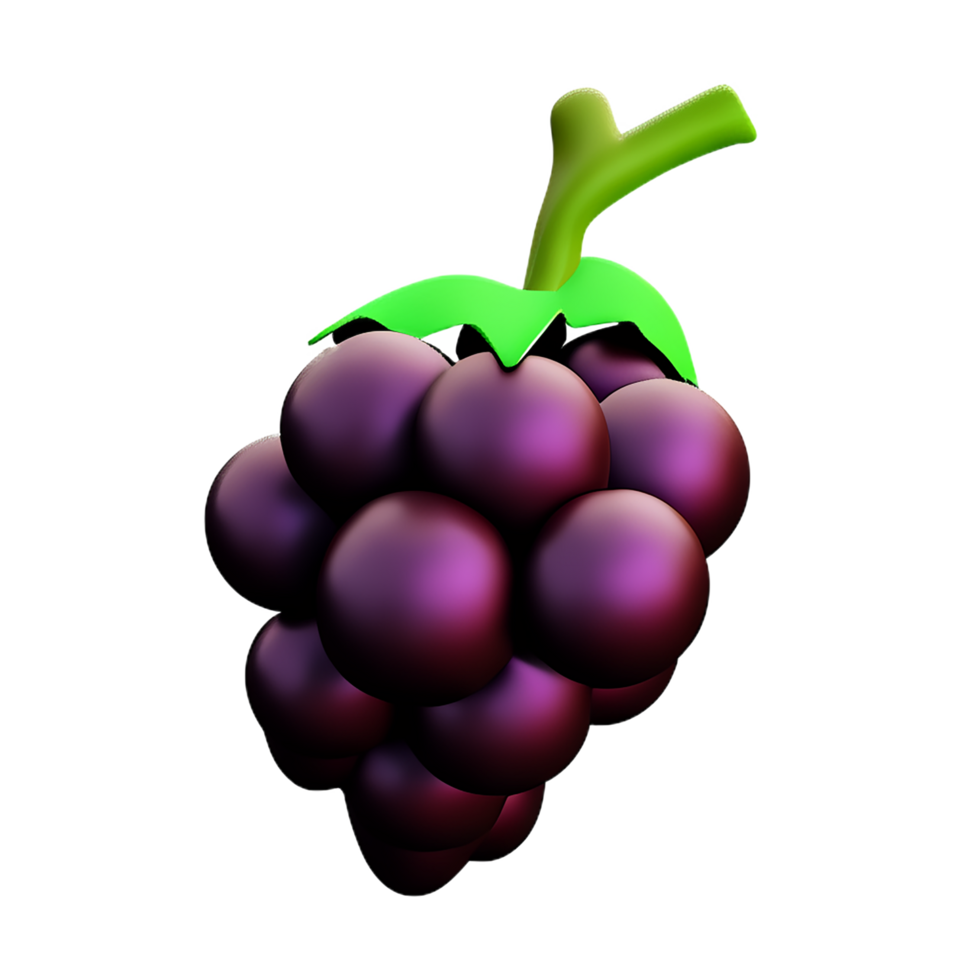 grain de raisin 3d le rendu icône illustration png