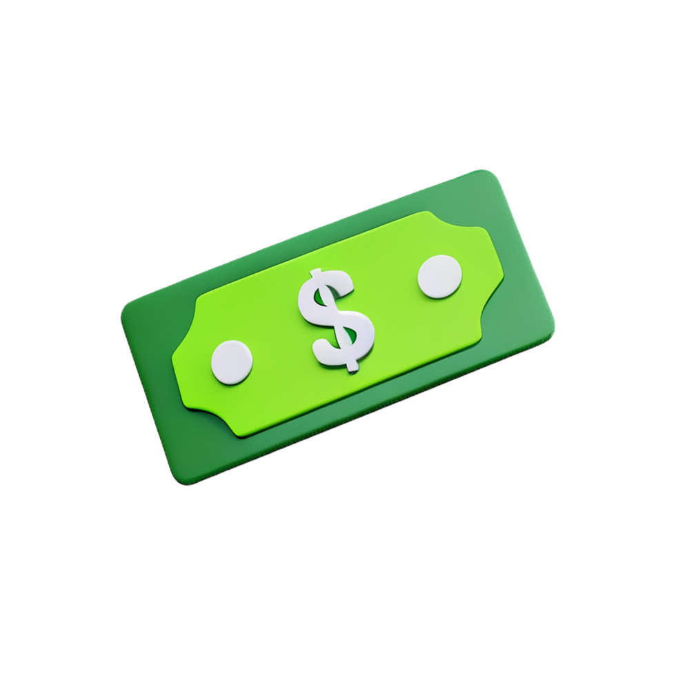 dólar 3d representación icono ilustración png