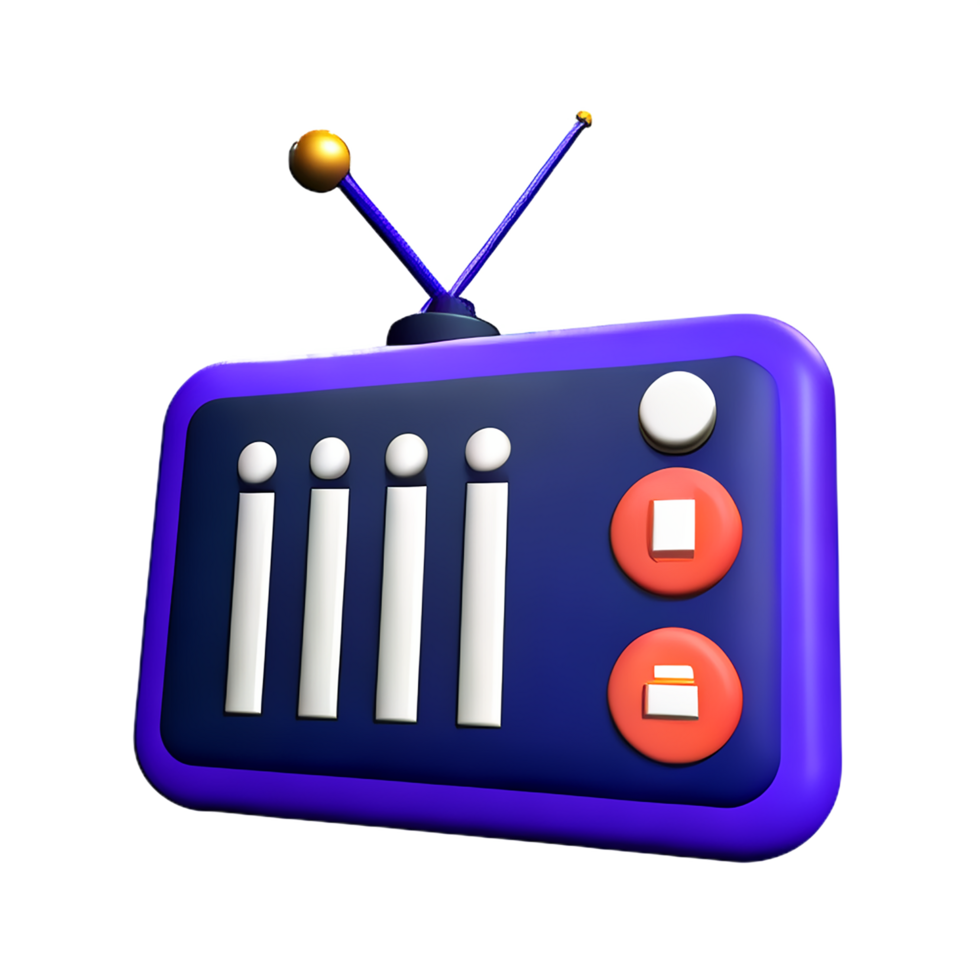 Radio 3d Rendern Symbol Illustration png