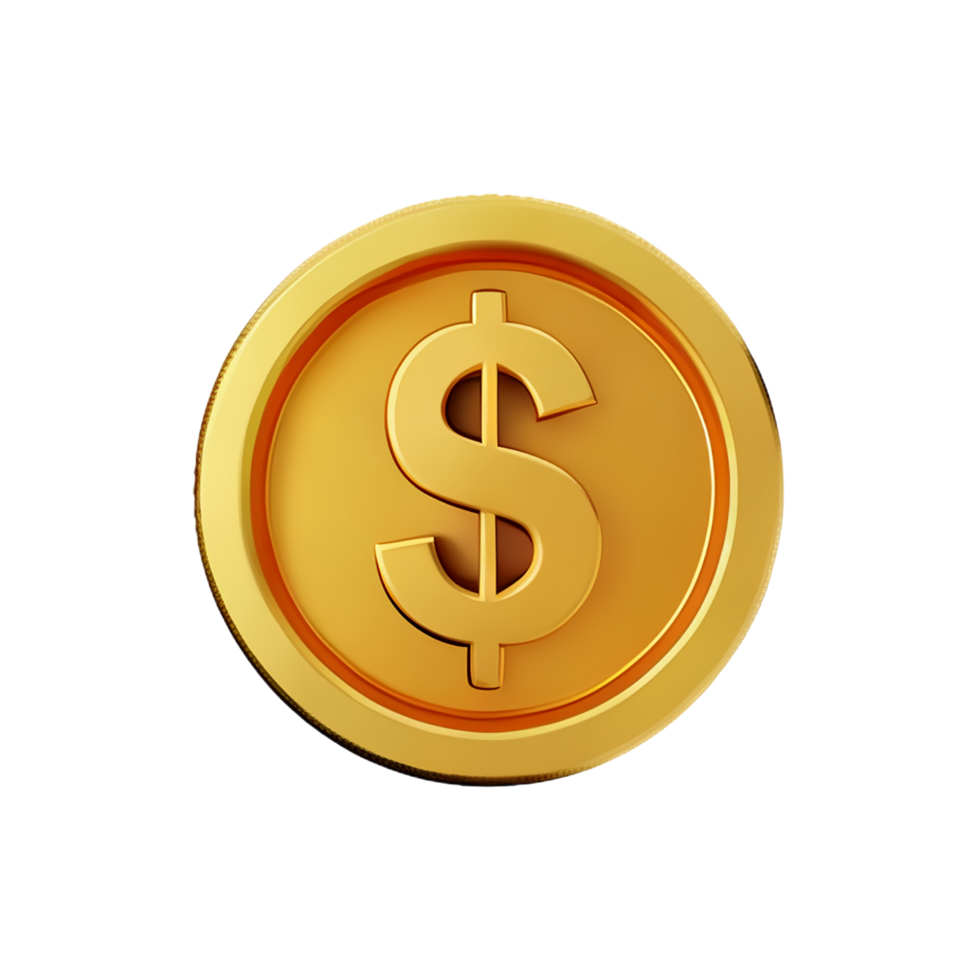 dollar 3d tolkning ikon illustration png