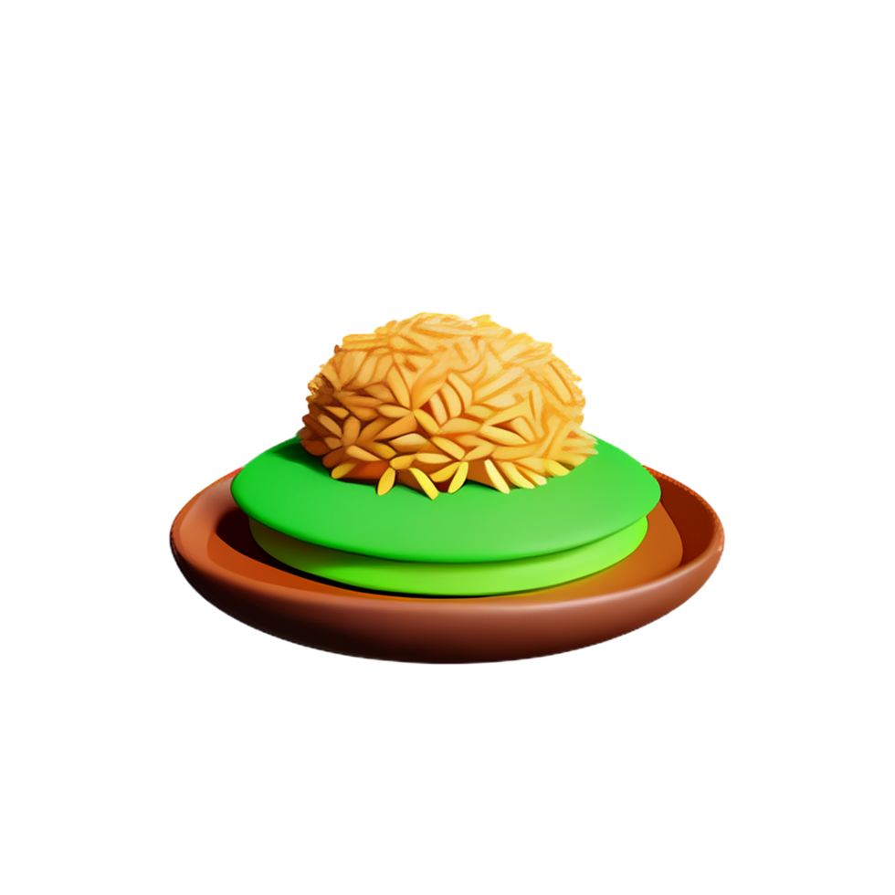 arroz 3d representación icono ilustración png