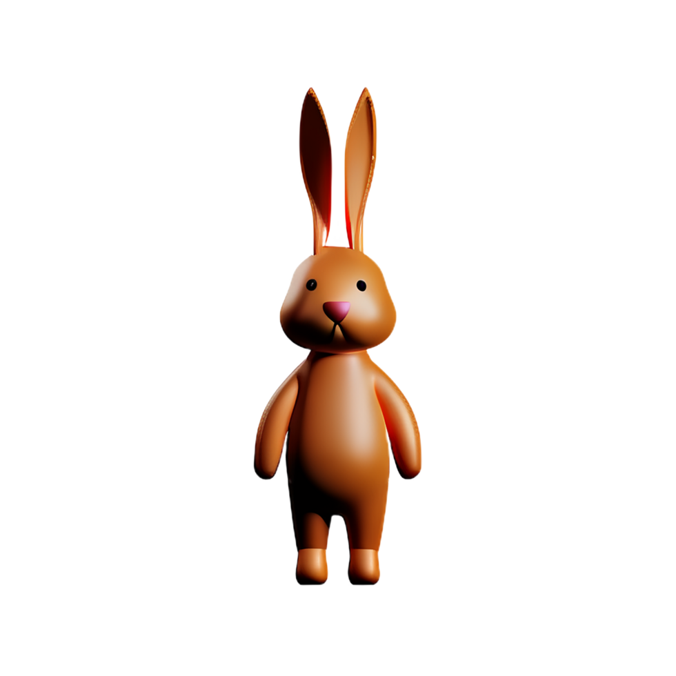 bunny 3d rendering icon illustration png
