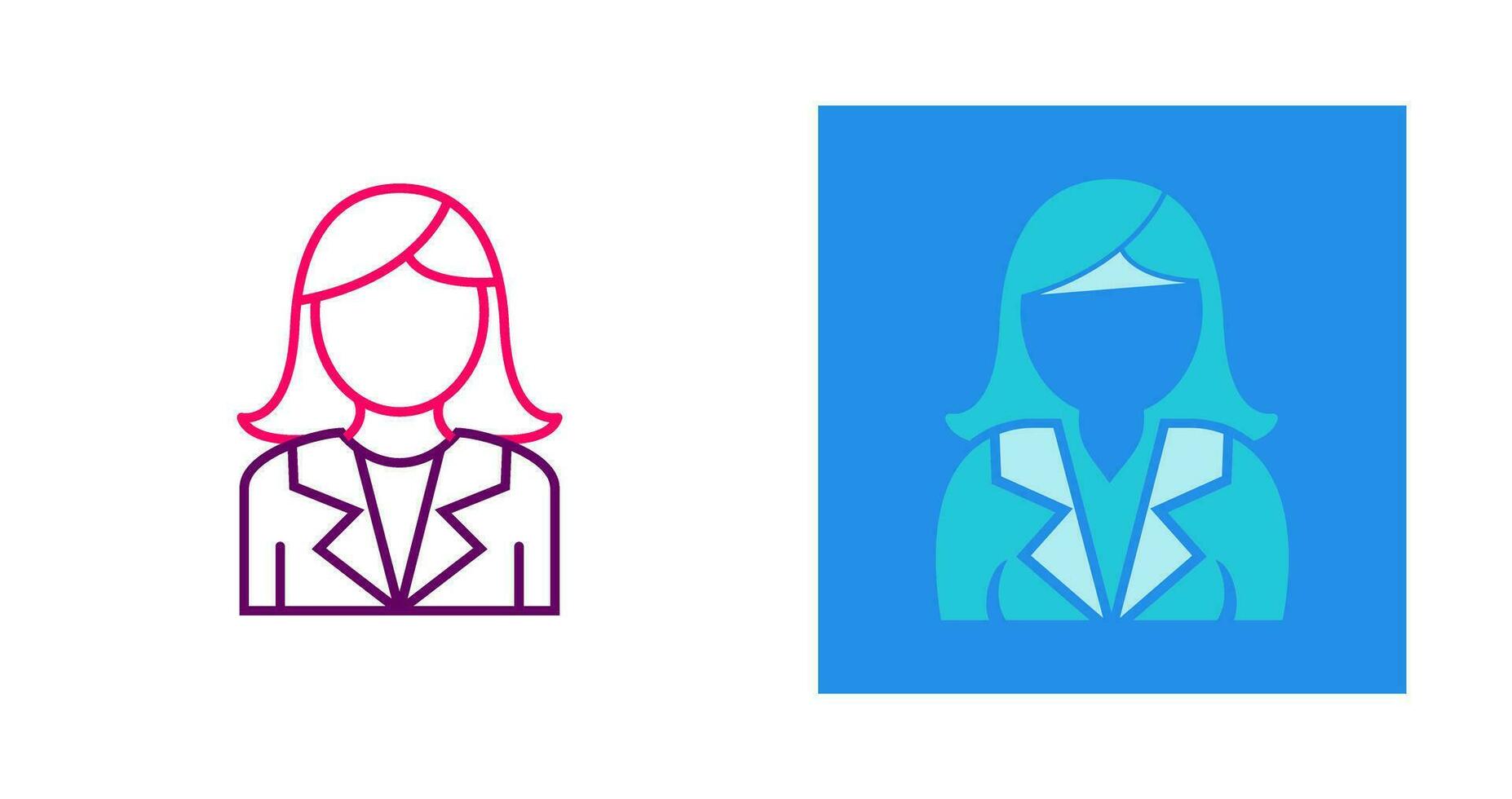 icono de vector de mujer de negocios