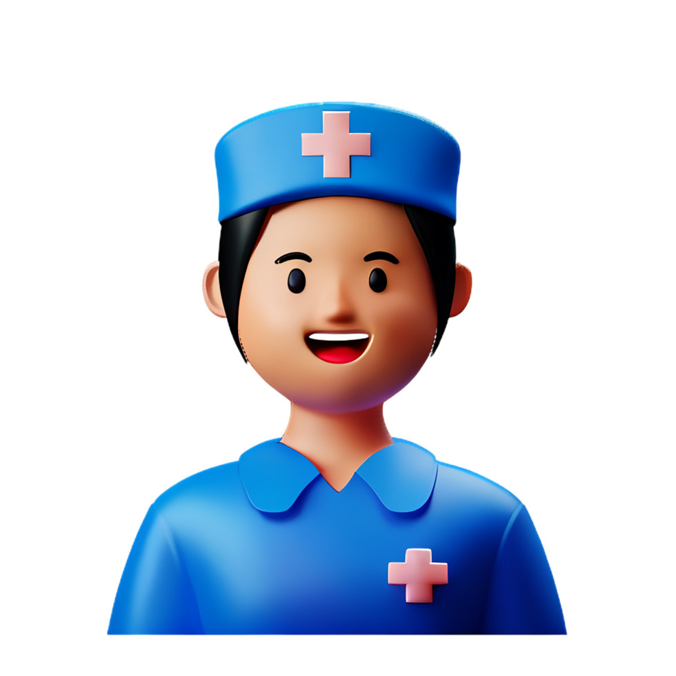 nurse 3d rendering icon illustration png