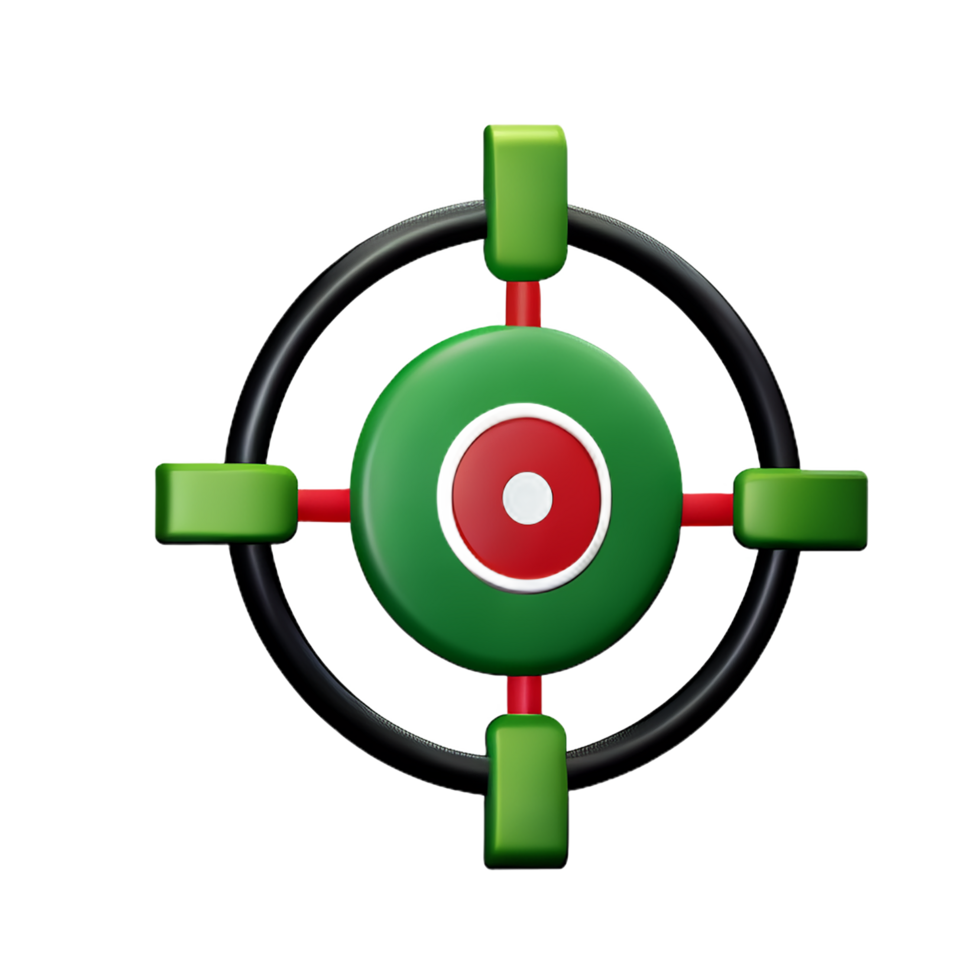 target 3d rendering icon illustration png