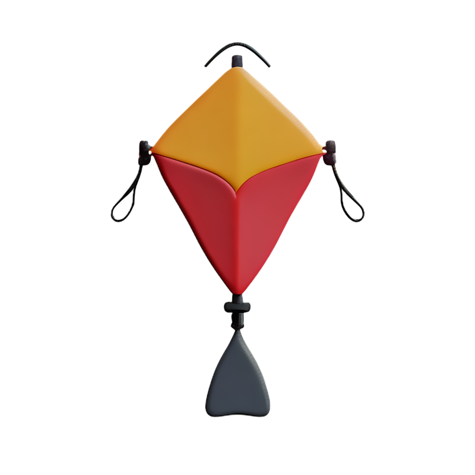 kite 3d rendering icon illustration png