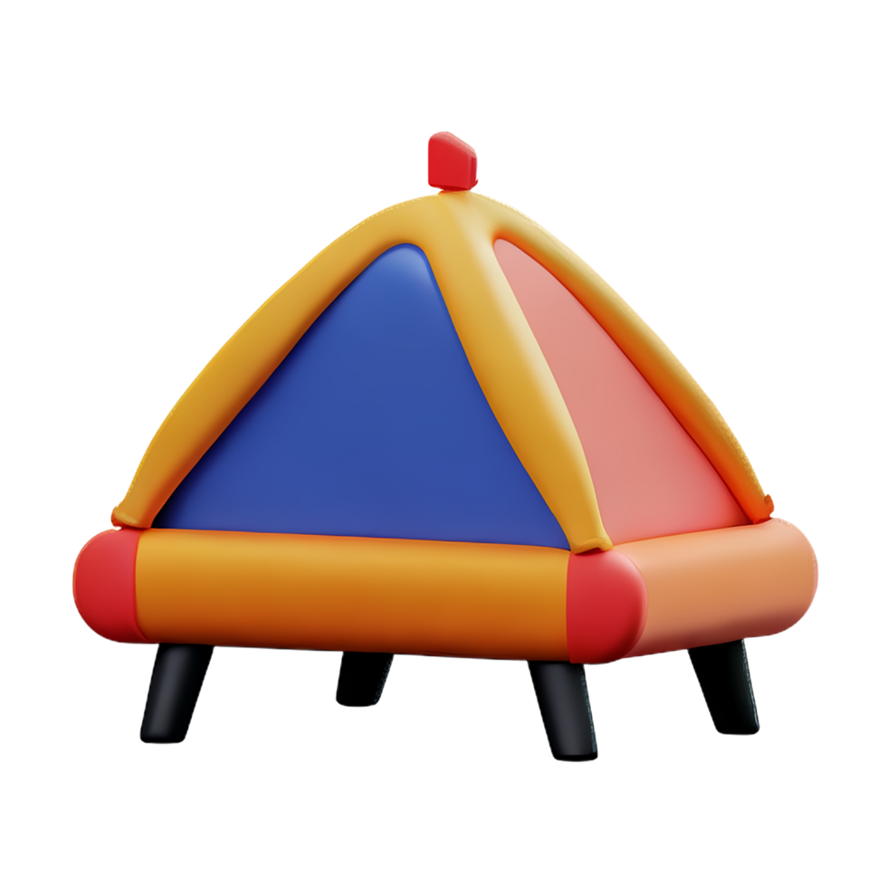 camping 3d rendering icon illustration png