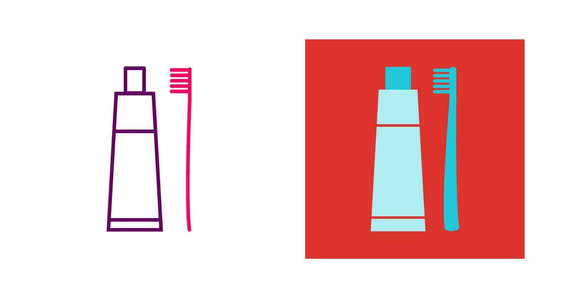 Toothbrush and Toothpaste Vector Icon