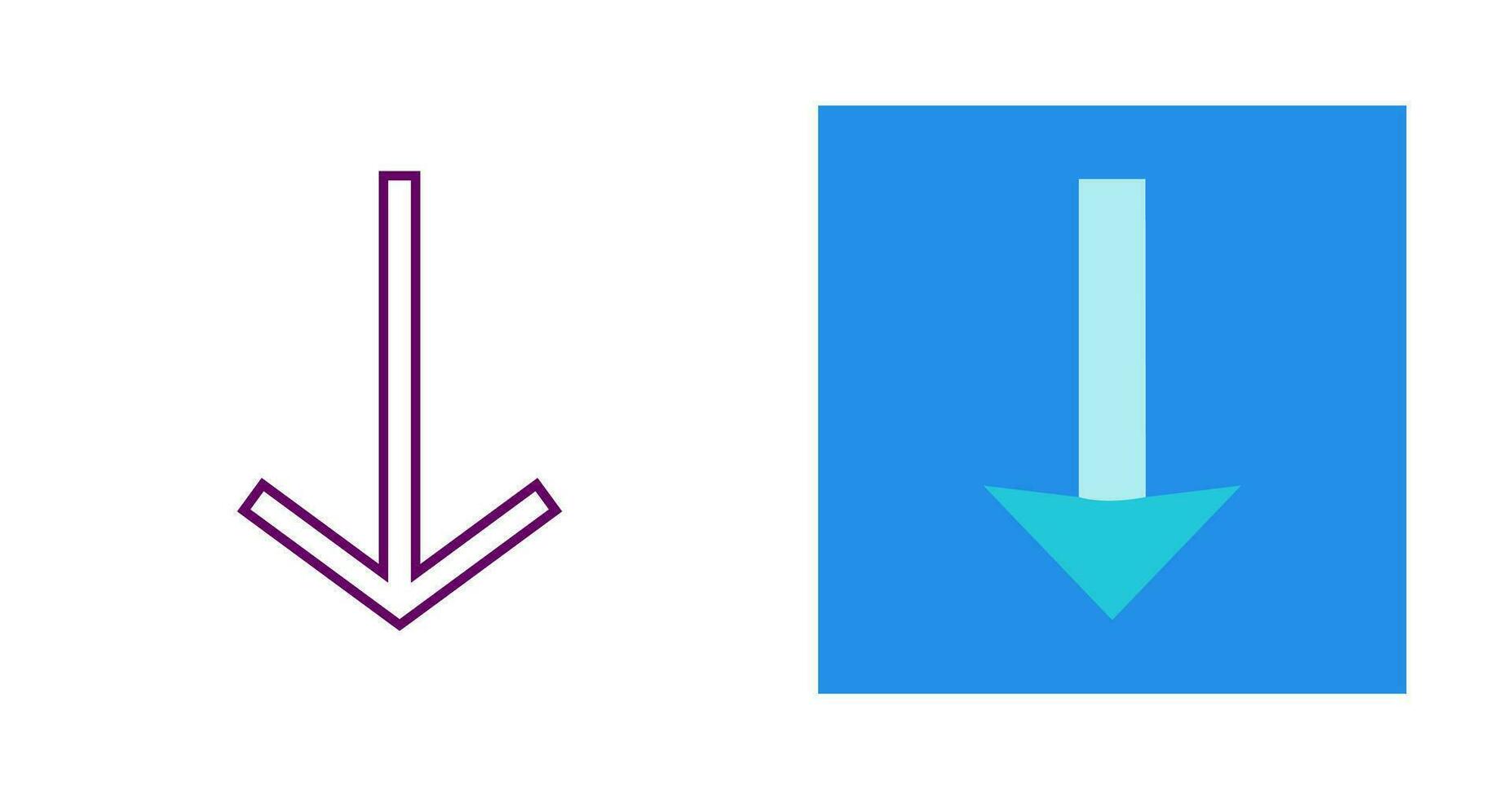 Down Vector Icon