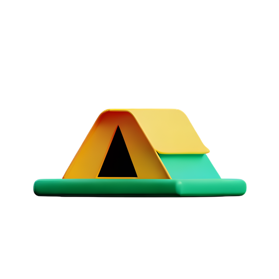 camping 3d rendering icon illustration png