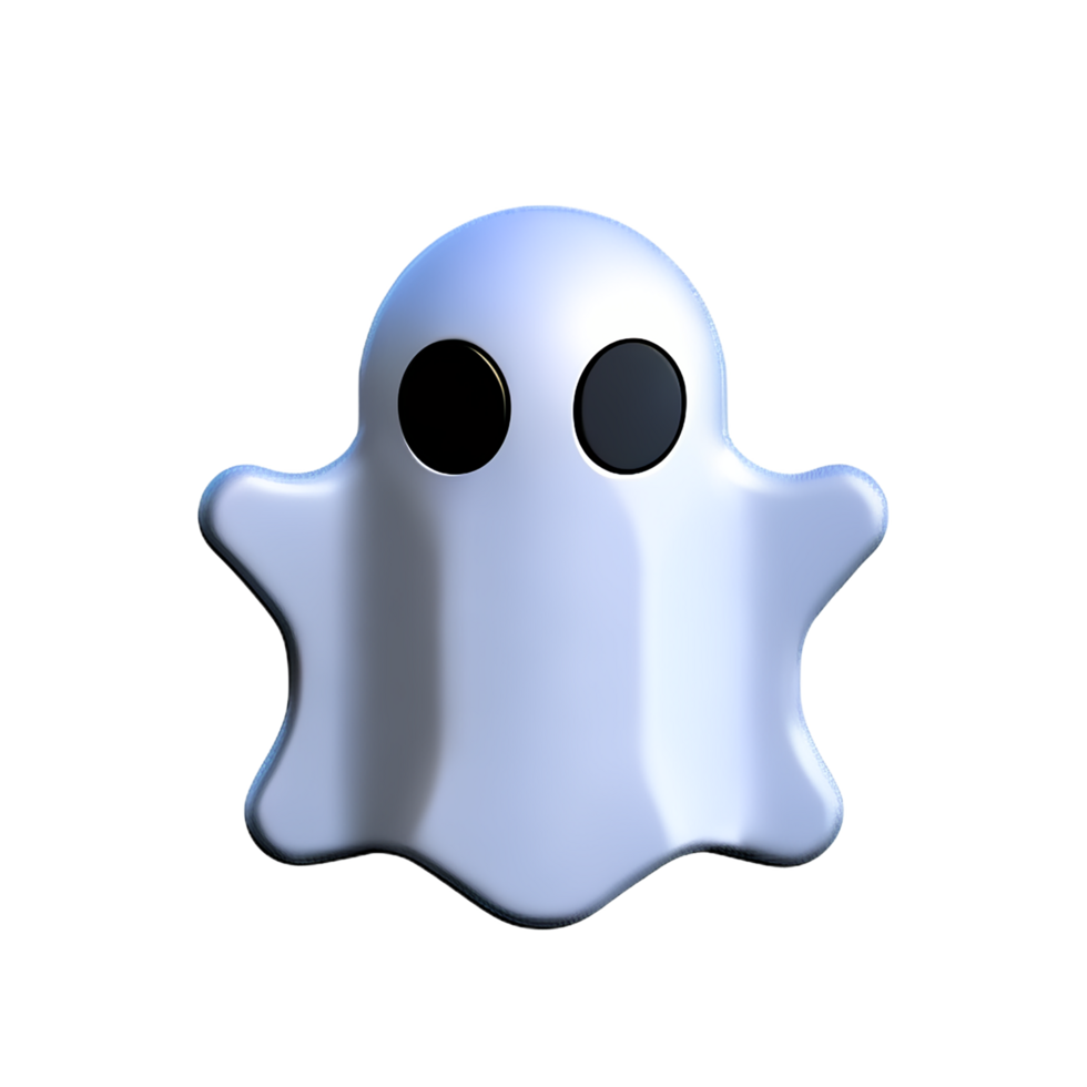 ghost 3d rendering icon illustration png
