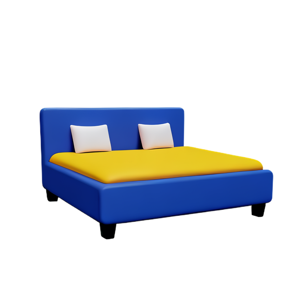 cama 3d representación icono ilustración png