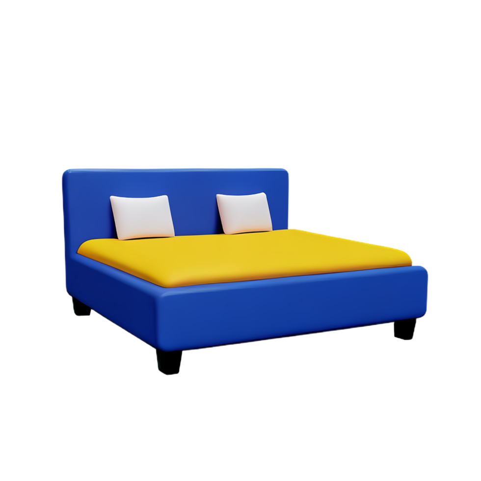 bed 3d rendering icon illustration png