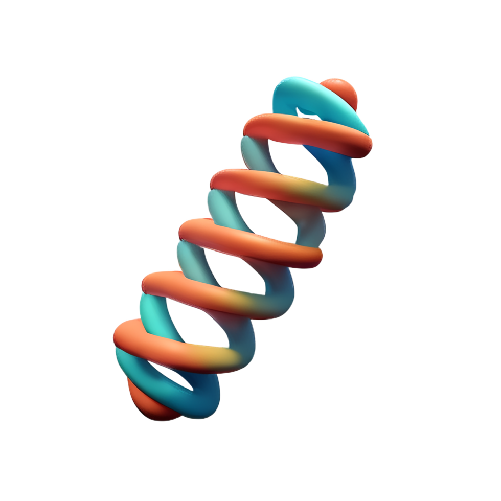 dna 3d rendering icon illustration png