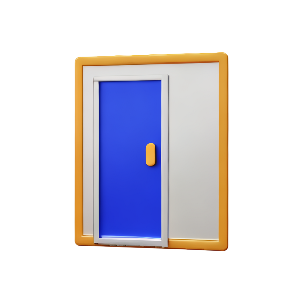 puerta 3d representación icono ilustración png