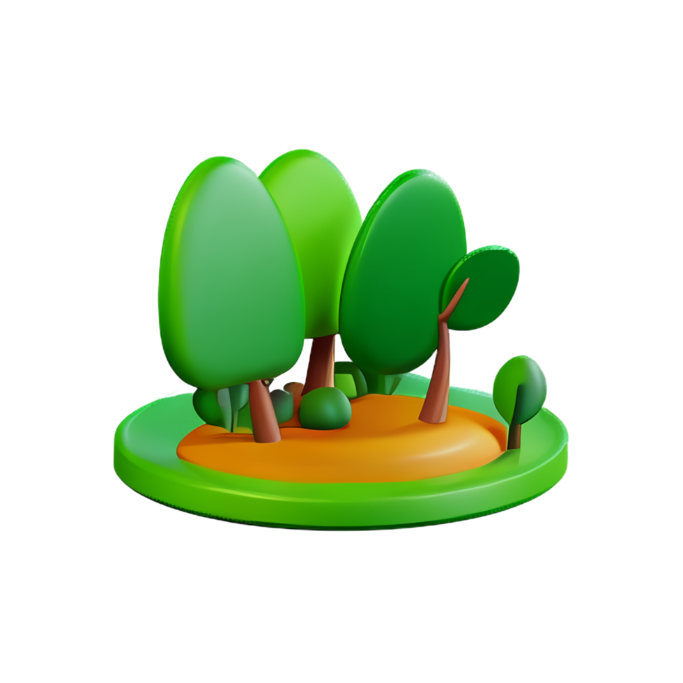 jungle 3d rendering icon illustration 28606443 PNG