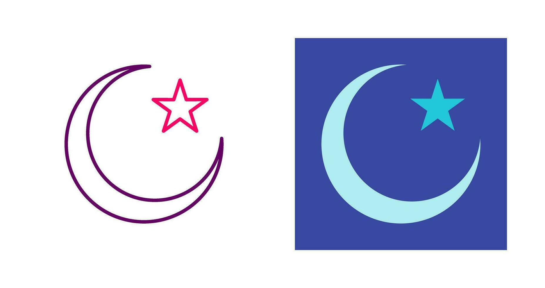Moon and Star Vector Icon