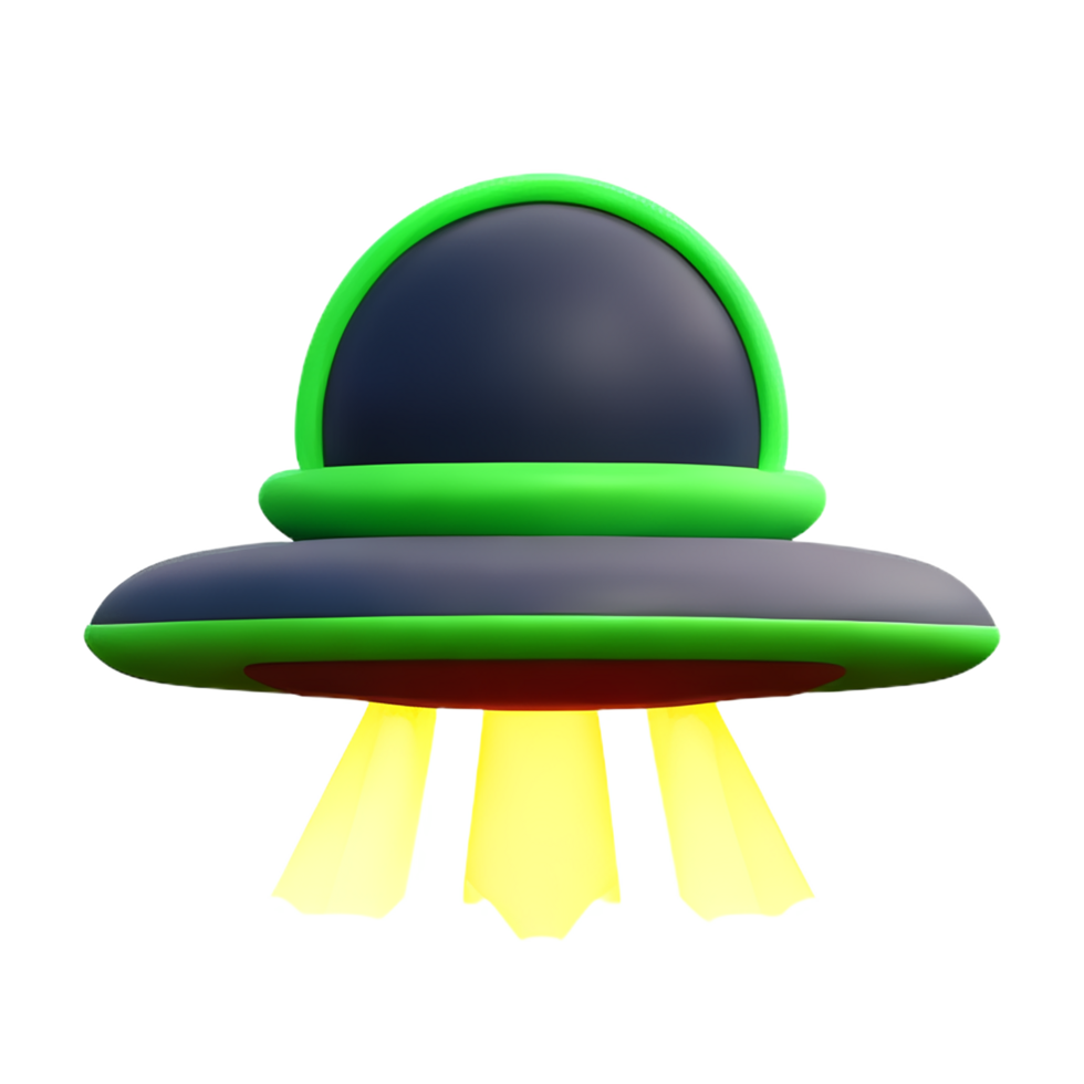 ufo 3d rendering icon illustration png