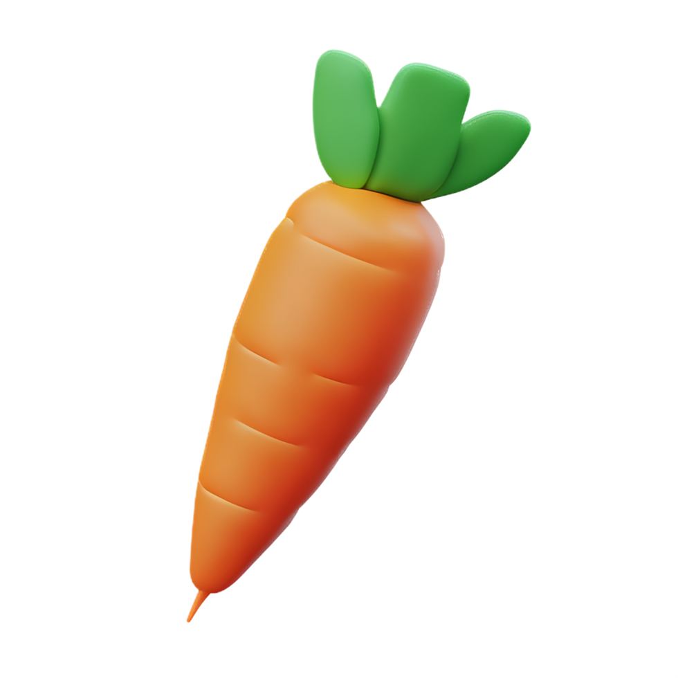 carrot 3d rendering icon illustration png