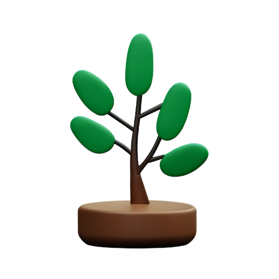 eucalyptus 3d rendering icon illustration png