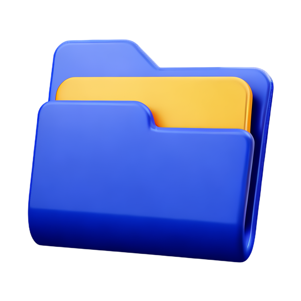 folder 3d rendering icon illustration png