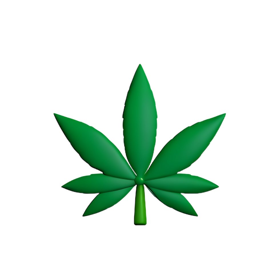 cannabis 3d rendering icon illustration png