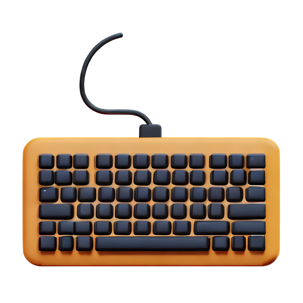 keyboard 3d rendering icon illustration png