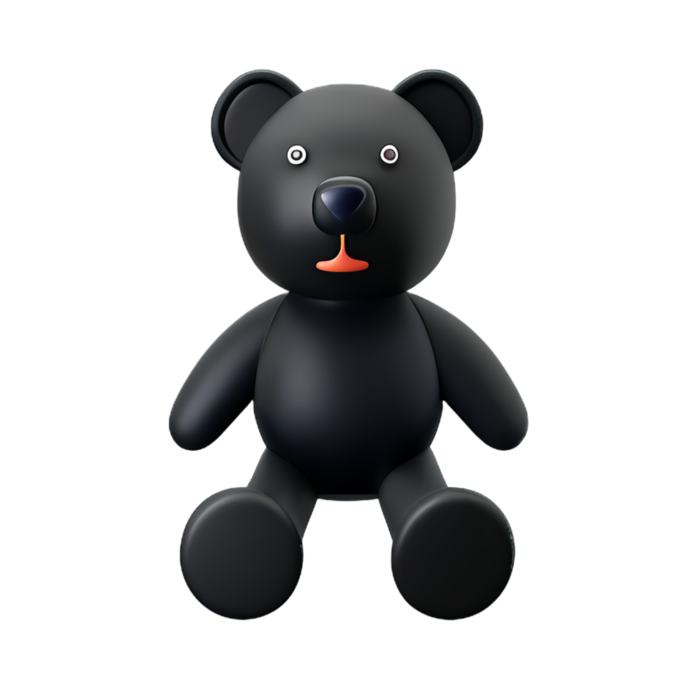 teddy bear 3d rendering icon illustration png