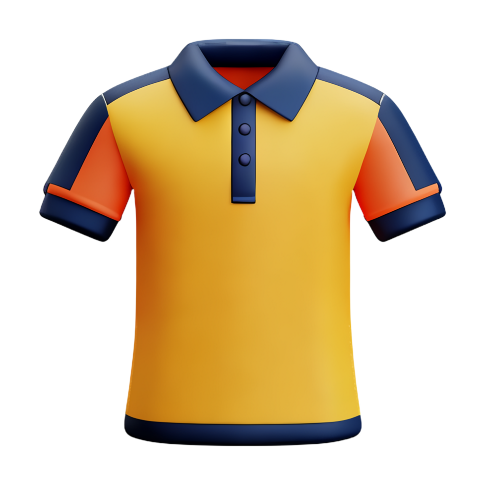 polo shirt 3d rendering icon illustration png