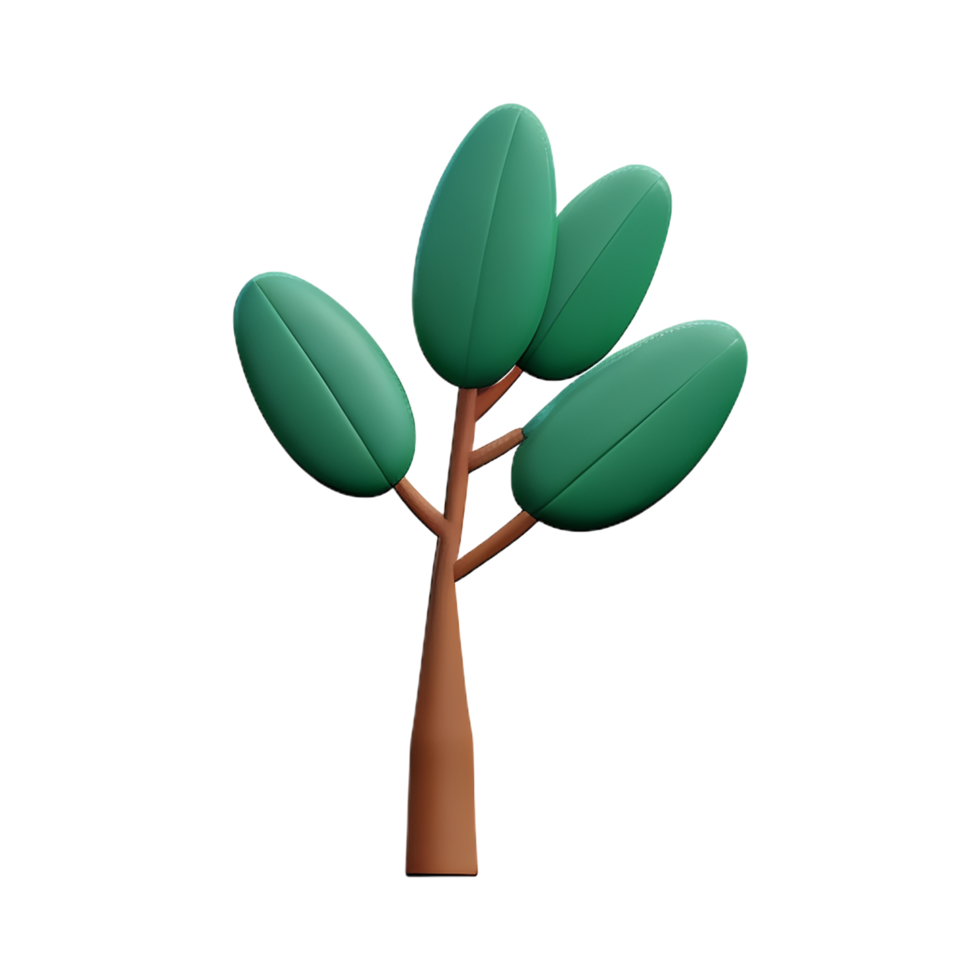 eucalyptus 3d rendering icon illustration png