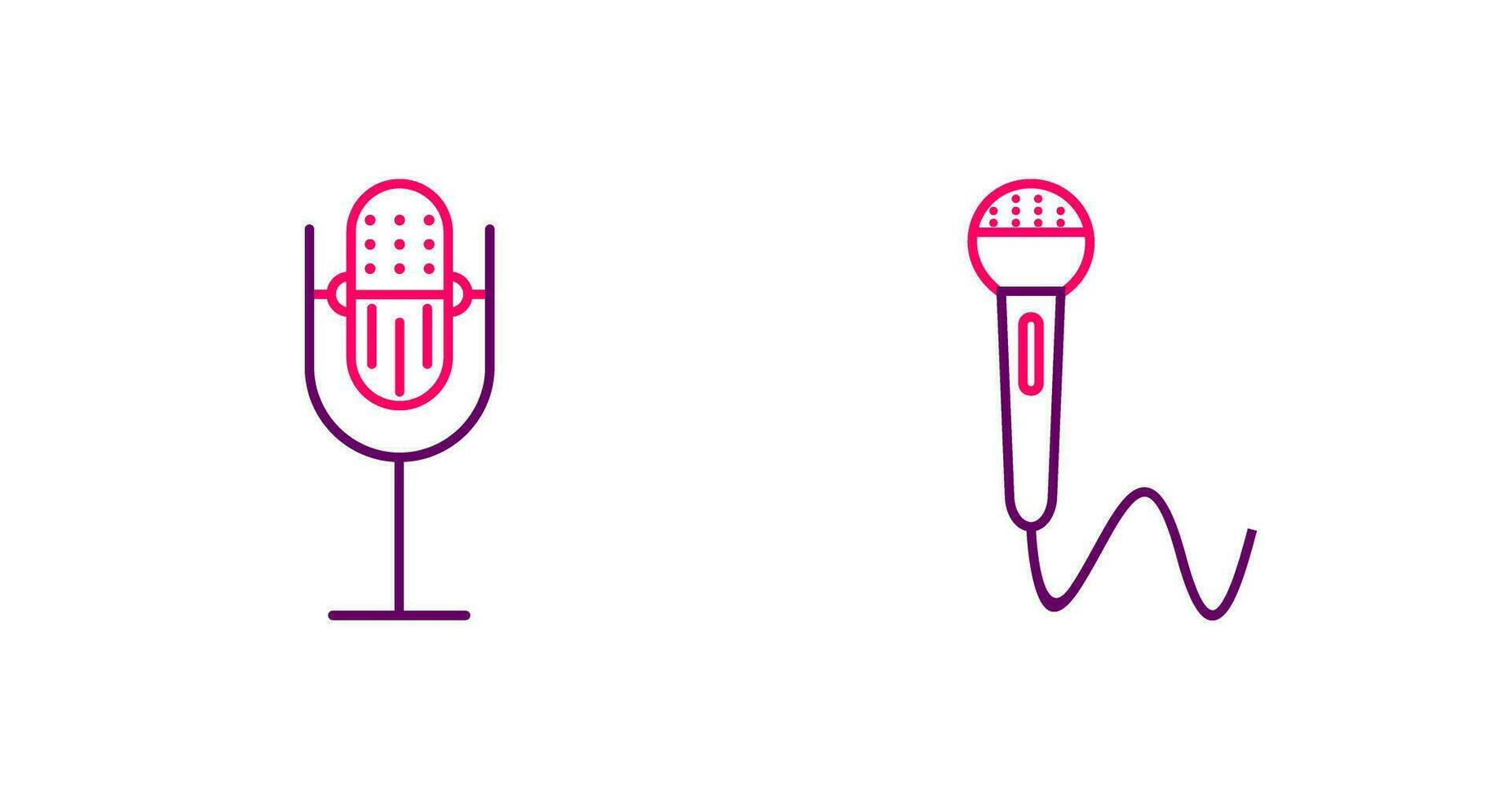 Mic with wire Vector Icon