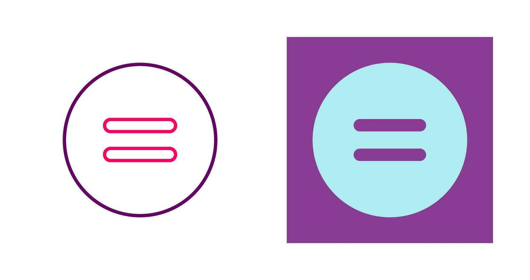 Equal to Symbol Vector Icon