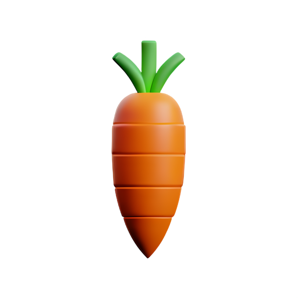 carrot 3d rendering icon illustration png