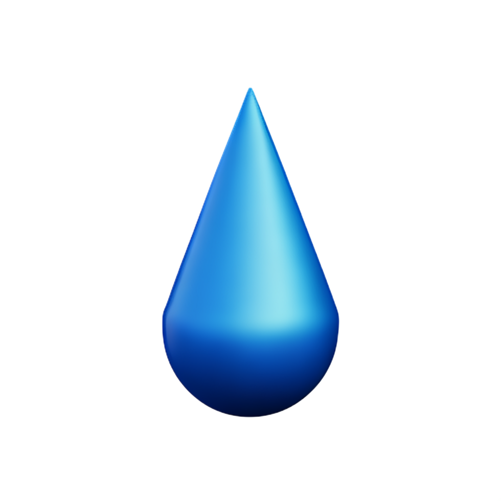 water drop 3d rendering icon illustration png