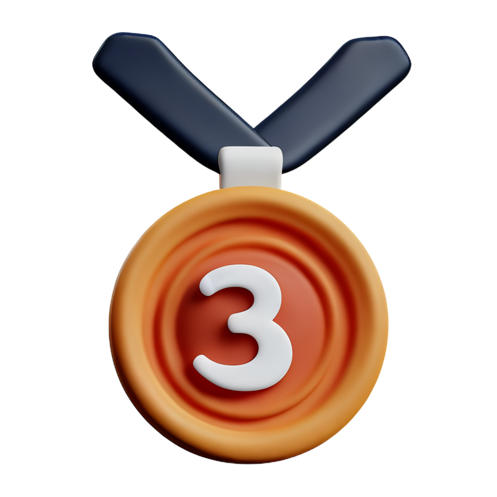 medal 3d rendering icon illustration png