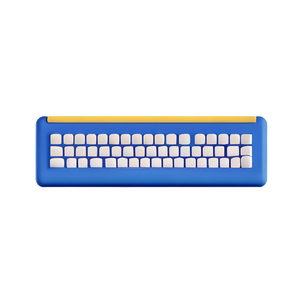 keyboard 3d rendering icon illustration png