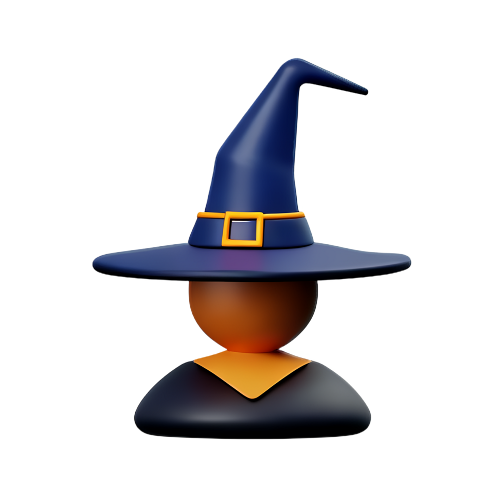 witch 3d rendering icon illustration png