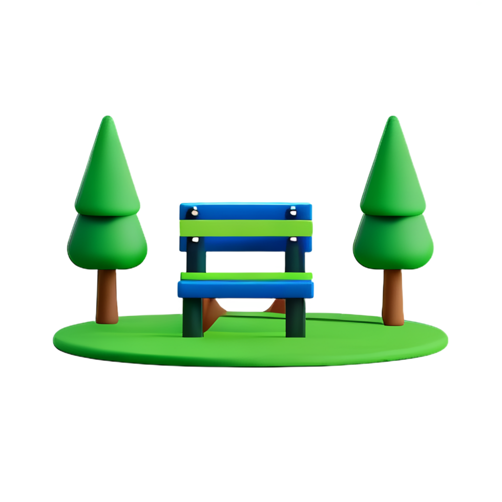 park 3d rendering icon illustration png