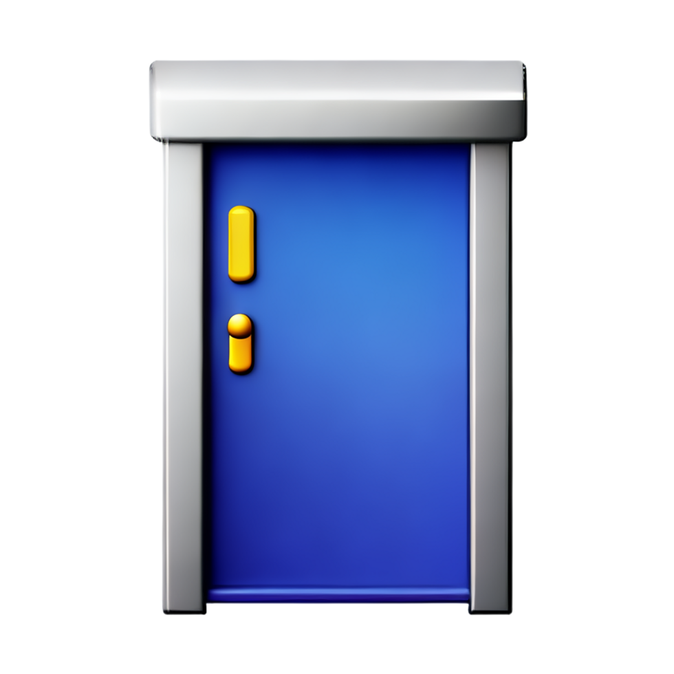 puerta 3d representación icono ilustración png