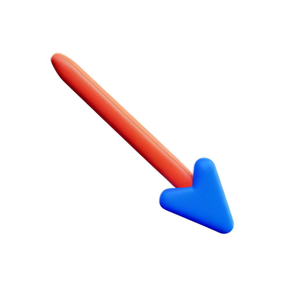 curved arrow 3d rendering icon illustration png