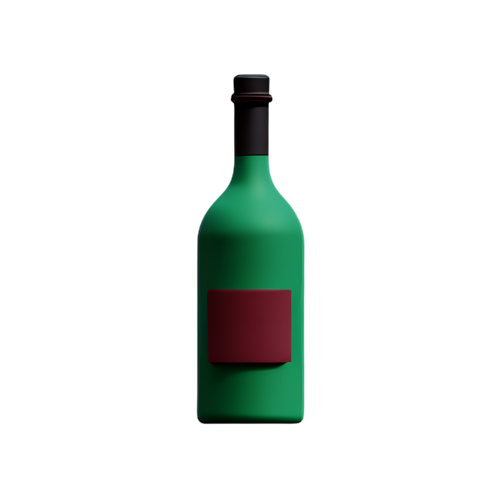 wine 3d rendering icon illustration png