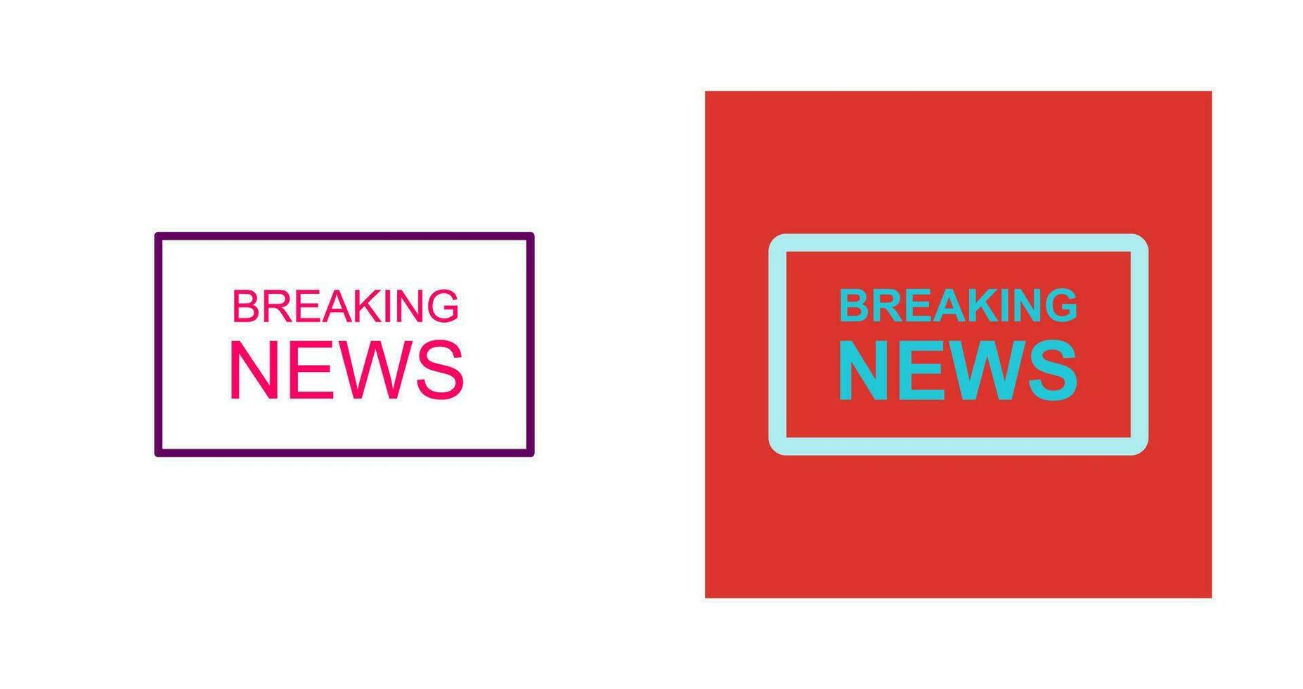 Breaking News on TV Vector Icon