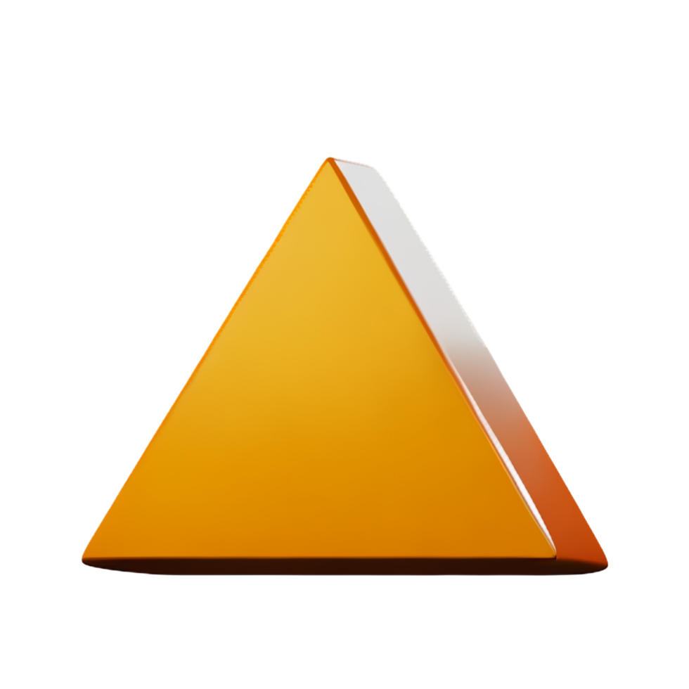 triangle 3d rendering icon illustration 28607537 PNG