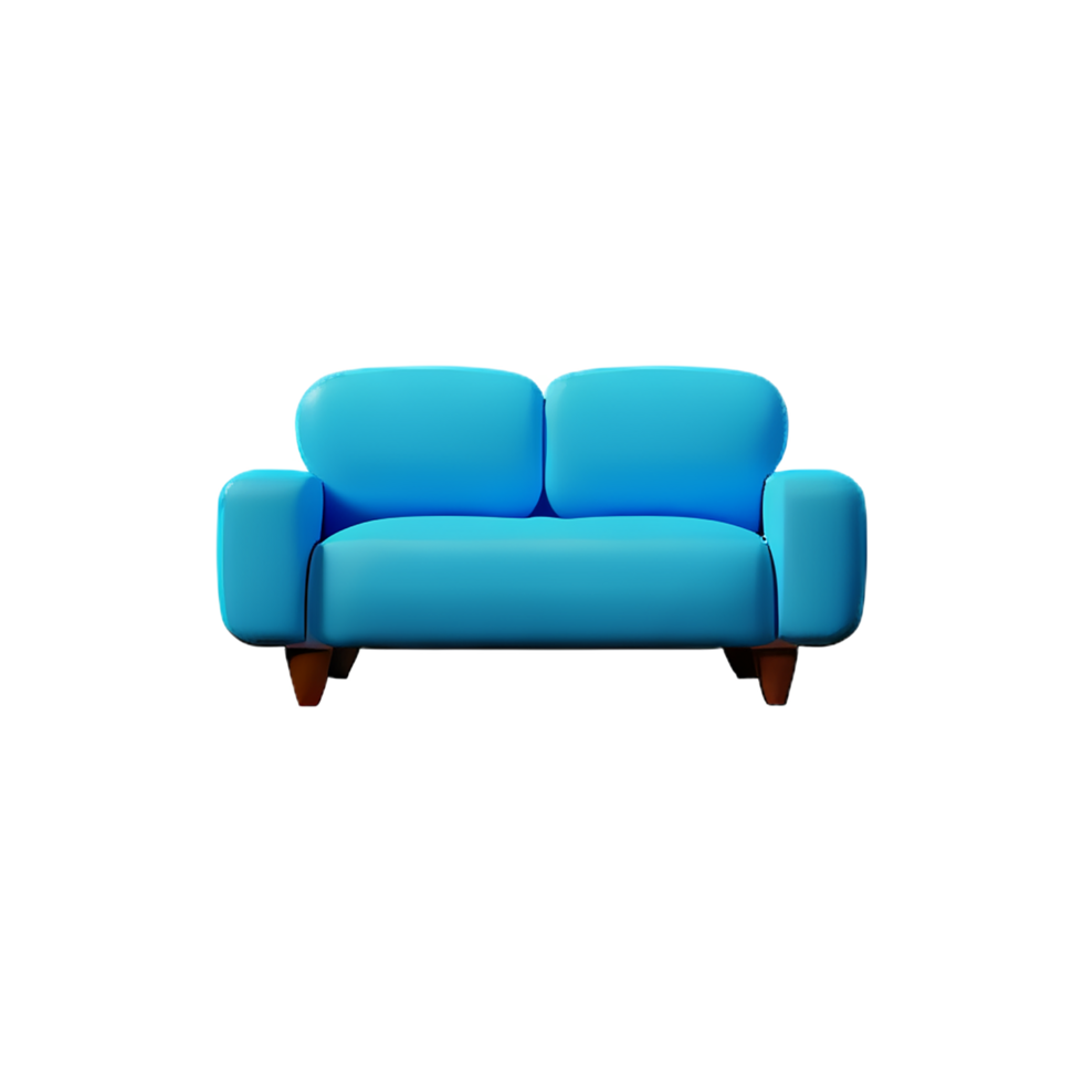 sofa 3d rendering icon illustration png